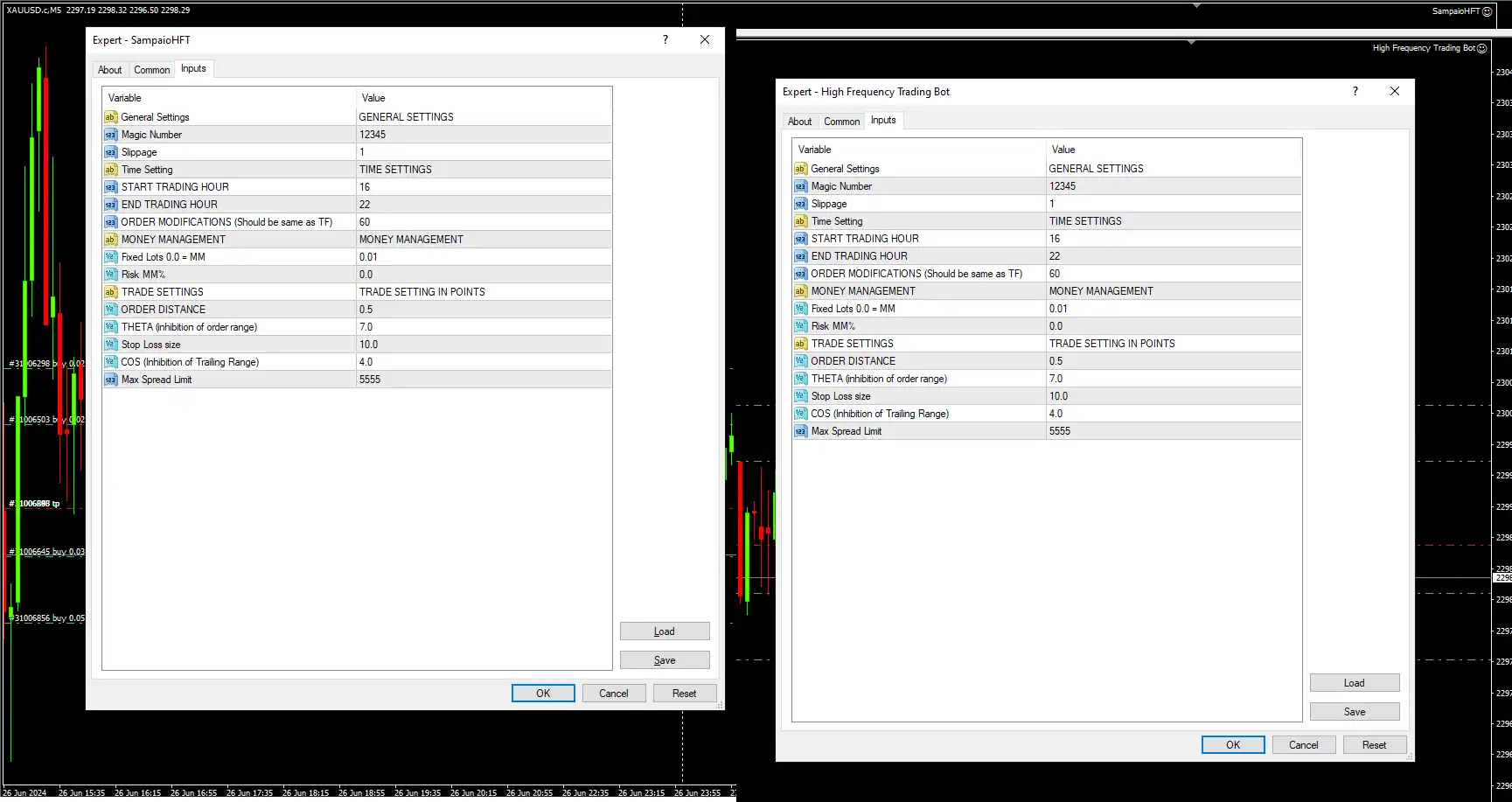 Nova Funding HFT Bot Setting